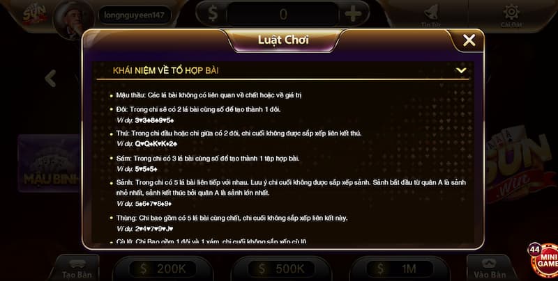 Mậu binh Sunwin: Hướng dẫn chơi bài chi tiết cho người mới 4 Những thuật ngữ hay gặp trong Mậu binh tại Sunwin