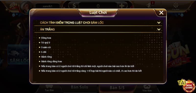 Game bài Sâm lốc Sunwin: Nhận thưởng mọi lúc mọi nơi 5 Trường hợp ăn trắng trong Sâm lốc tại Sunwin